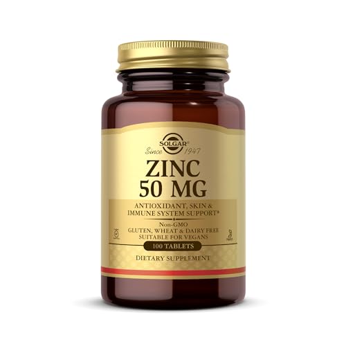 Solgar Zinc 50 mg, 100 Tabletas - Zinc para Piel Saludable, Sabor y Visión - Soporte Inmunológico y Antioxidante - Crecimiento Celular y Formación de - imagen 2