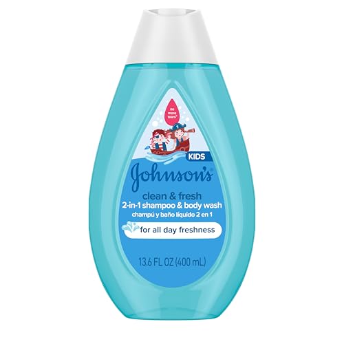 Shampoo y Gel de Baño Johnson's Clean & Fresh para Niños, 2 en 1, Limpieza Suave para Cabello y Cuerpo, 13.6 fl. oz - imagen 2