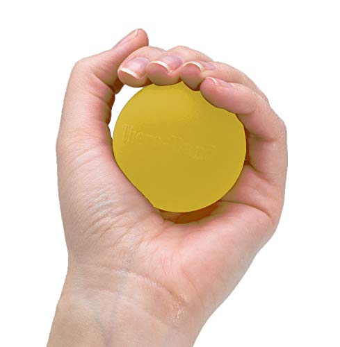 Ejercitador de Mano THERABAND, Pelota para Mano, Muñeca, Dedo y Antebrazo, Fortalecimiento de Agarre y Terapia, Pelota Amarilla Extra Suave para - imagen 2