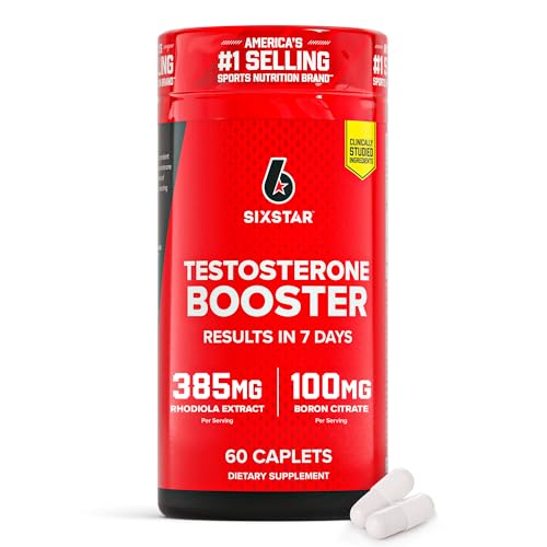 Suplemento de Testosterona Six Star Nutrition para Hombres con Extracto de Rhodiola y Citrato de Boro - 60 Cápsulas para Crecimiento Muscular, - imagen 2