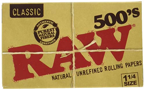 Papel para enrollar RAW 500's Classic Natural Sin Refinar 1 1/4 (79mm) - 1 Paquete - imagen 3