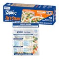Cajas de Almacenamiento Ziploc Zip 'n Steam para Preparar Comidas Saludables en Minutos, Apto para Microondas, Paquete de 10 - imagen 1