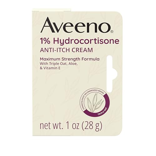 Crema Anti-Picazón Aveeno Máxima Fuerza 1% Hidrocortisona, Avena Triple, Aloe y Vitamina E, Alivio para Eczema, Psoriasis y Más, 1 oz, Paquete de 2 - imagen 3