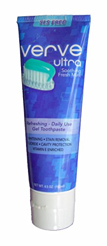 Pasta de Dientes Verve Ultra Sin SLS con Flúor Menta Fresca, Enriquecida con Vitamina E, Cruelty Free, Protección contra Caries, 4.5 oz - imagen 5