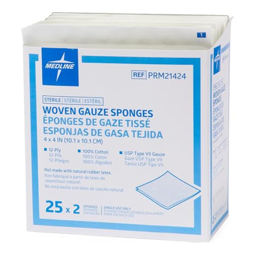 Esponjas de Gasa Estériles Tejidas de 12 Capas, Tipo VII USP, 4 x 4 en Paquetes de 2 - imagen 4