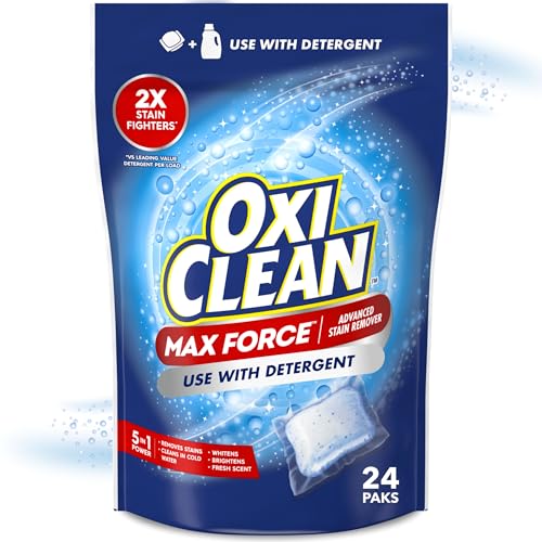 OxiClean Max Force Paquetes de Poder para Remover Manchas, Seguros para Color, Sin Blanqueador, Esenciales para Niños y Bebés, 24 Piezas - imagen 2