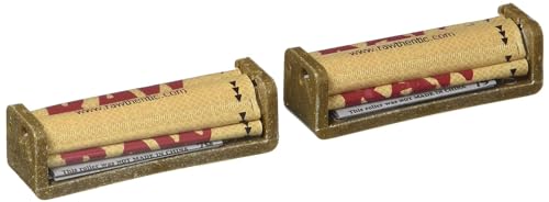 Máquina para enrollar cigarrillos de plástico Raw Natural, papeles de cáñamo, tamaño 79mm 1 1/4 pulgadas (paquete de 2) - imagen 3
