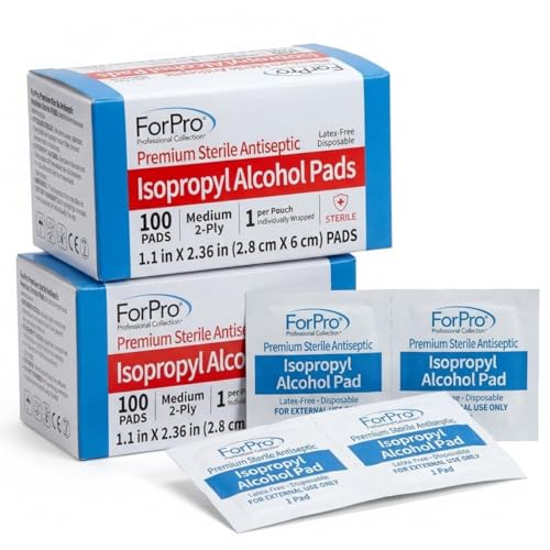 Toallitas Antisépticas ForPro, 200 Piezas, Paquetes Individuales, 70% Isopropílico, Grado Médico, Sin Látex, Preparación para ros Auxilios e - imagen 4