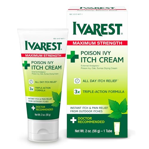 Crema para Picazón de Hiedra Venenosa Ivarest, 2 Onzas, Alivio Máximo, Tratamiento para Hiedra Venenosa y Picaduras de Insectos, Rápido y Medicado, 1 - imagen 3