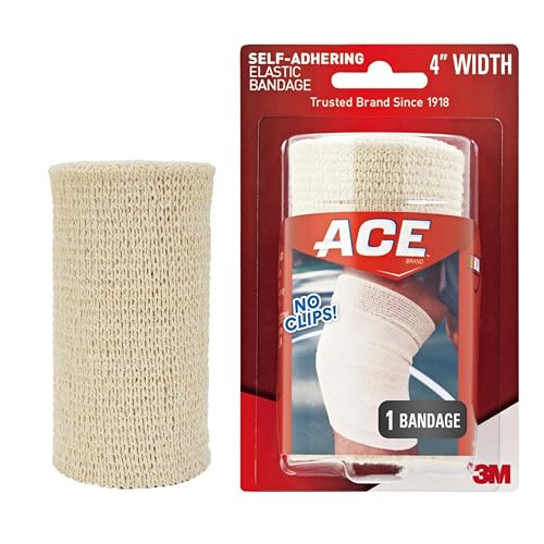 Venda Elástica Autoadhesiva ACE de 4 Pulgadas, Sin Clips, Color Beige, Ideal para Piernas, Hombros y Más, 1 Cuenta - imagen 5