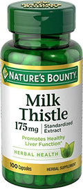 Suplemento Herbal Nature's Bounty Cardo Mariano, Apoya la Salud del Hígado, 175mg, 100 Cápsulas Blandas - imagen 1