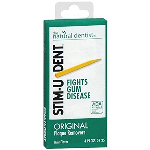 Stim-U-Dent Removedores de Placa 3 Paquetes de 4x25 Palillos/Paquete (300 Palillos) - Sabor Menta - imagen 4