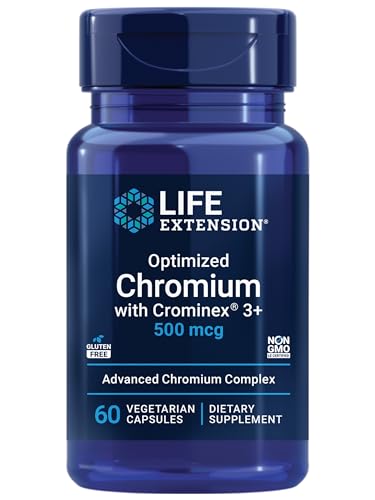 Life Extension Chromium Optimizado con Crominex 3+ 500 mcg, Salud Metabólica, 60 Cápsulas Vegetarianas, Sin Gluten, No OGM - imagen 2