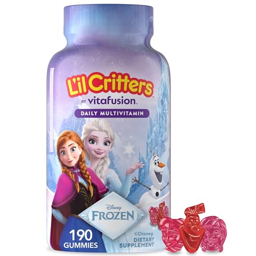 Gomitas Multivitamínicas Lil Critters Disney Frozen para Niños | 190 Unidades | Vitaminas A, B, C, D, E | Sabores Frutales | Suplemento Diario Sin - imagen 3