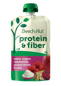 Beech-Nut Comida para Niños Etapa 4: Manzana, Yogur, Frambuesa, Zanahoria Morada y Avena, Bolsa de 3.5 oz - imagen 1