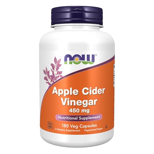 Suplementos NOW Foods, Vinagre de Sidra de Manzana 450 mg, Derivado de la Fermentación de Sidra de Manzana Dulce, 180 Cápsulas Veganas - imagen 5