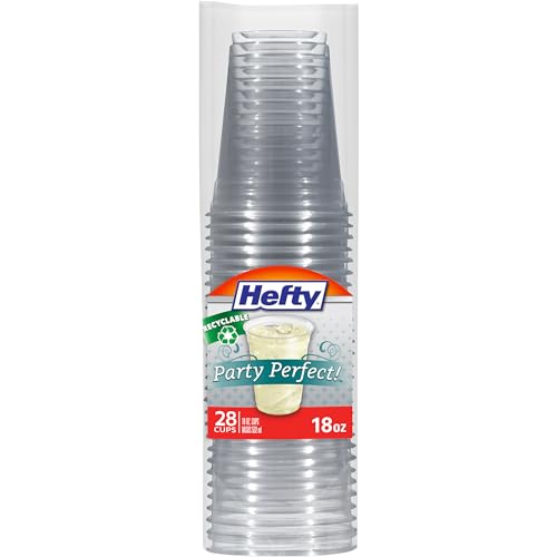 Vasos Plásticos Transparentes Hefty Party Perfect, 18 Onzas, 28 Piezas, Ideal para Fiestas y Reuniones, Reciclables, Fácil Limpieza - imagen 3