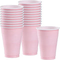 Vasos de Plástico Sólidos Color Rosa (12 Oz.) 20 Piezas - Calidad Premium y Duraderos, Perfectos para Cualquier Celebración - imagen 1