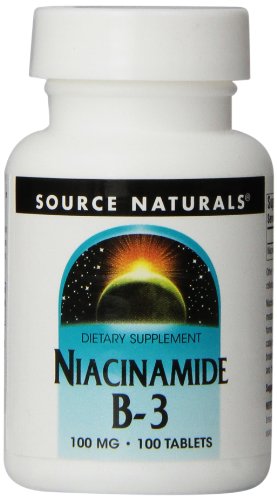 Suplemento Dietético Source Naturals Niacinamida B-3 - 100 mg - 100 Tabletas - imagen 1