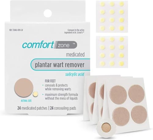 Kit para la Remoción de Verrugas Plantares Comfort Zone, Máxima Fuerza con Ácido Salicílico, Parches Medicados y Almohadillas Ocultadoras, 24 Piezas - imagen 1