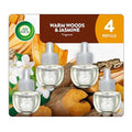 Recarga de Ambientador de Aceite Aromático AIR WICK® Plug In - Paquete de 4 Recargas de Aceite, Maderas Cálidas y Jazmín, 4 piezas, Aceites Esenciales - imagen 1