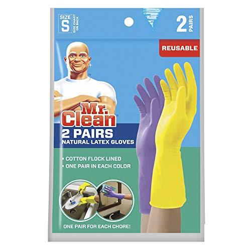 Guantes de Látex Reutilizables Pequeños Mr. Clean, 2 Colores, 2 Pares - imagen 6