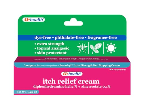 Crema Alivio de Picazón A+Health 1.25 Onzas, Extra Fuerte con Diphenhidramina HCl, Analgésico Tópico, Alivia Picazón de Picaduras, Quemaduras Menores - imagen 6