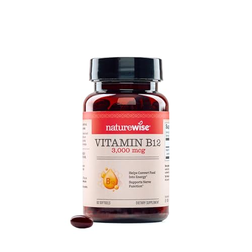 NatureWise Vitamina B12 3000 mcg - Fuerza Extra - Suplemento para Energía, Claridad Mental y Salud del Sistema Nervioso - 60 Softgels, Sin Soja ni - imagen 2