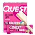 Barritas de Proteína Quest Nutrition Sabor Pastel de Cumpleaños, 20g de Proteína, 4g de Carbohidratos Netos, 1g de Azúcar, Sin Gluten, Keto, Paquete - imagen 1