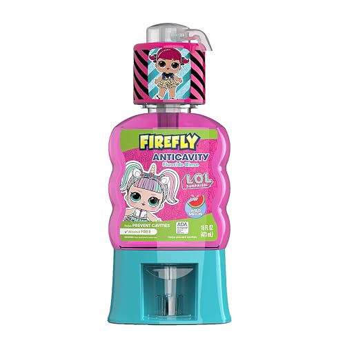 Enjuague Anticaries con Flúor para Niños Firefly, L.O.L. Surprise!, Sabor Melón Salvaje, Libre de Alcohol, Aprobado por ADA, 16 Onzas - imagen 1
