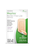 Mepilex Border Flex Lite 2 x 5 pulgadas (5x12.5 cm) Apósitos de Grado Hospitalario para Incisiones Quirúrgicas Menores, Abrasiones y Ampollas, Uso de - imagen 1