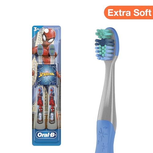 Cepillo de Dientes Manual Oral-B para Niños con Spiderman de Marvel, Cerda Suave, para Niños y Niñas de 3 Años en Adelante, Paquete de 2 - imagen 3