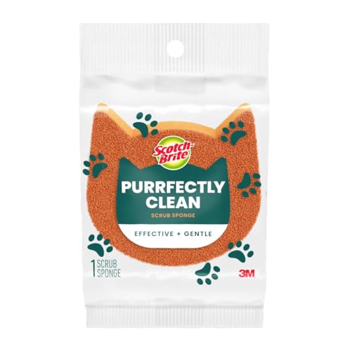 Esponja Scotch-Brite Purrfectly Clean, Antirayones, Doble Cara, Edición Limitada, 1 Esponja - imagen 2