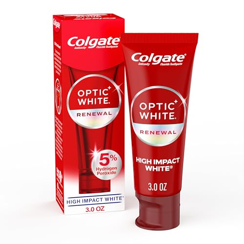 Pasta Dental Blanqueadora Colgate Optic White Renewal, Con Flúor, Elimina Manchas de Té, Café y Vino, Con Peróxido de Hidrógeno, 3.0 oz - imagen 4