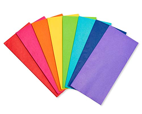 Papel de Seda Arcoíris American Greetings, 40 Hojas (8 colores, 20 x 20 in.) para Cumpleaños, Regalos, Manualidades y Más - imagen 4