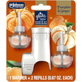 Kit de Inicio Glade PlugIns con Recargas de Ambientador, Calabaza y Jengibre, Aceites Esenciales para el Hogar y Baño, 0.67 Fl Oz, 1 Calentador + 2 - imagen 1
