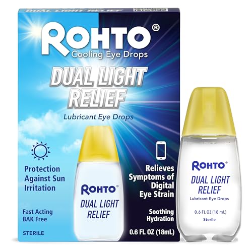 Gotas para los ojos Rohto Dual Light Relief, alivio refrescante para irritación solar y fatiga digital, 0.6 fl oz - imagen 6