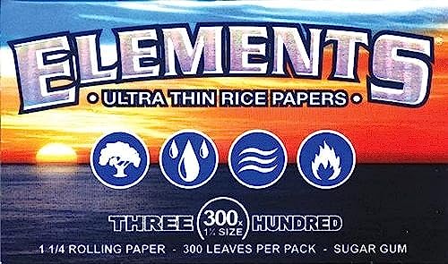 Papel de Arroz Ultra Delgado ELEMENTS 300 1.25 (1 1/4) - Paquete de 5, 1500 Hojas - imagen 5