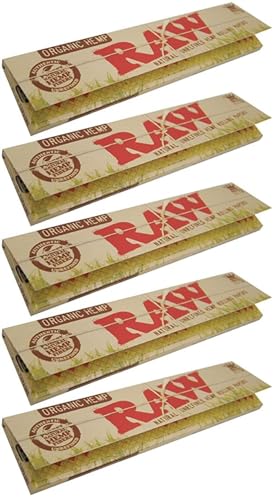 Papel para enrollar Raw King Size Slim de cáñamo orgánico, 32 piezas (paquete de 4) - imagen 3