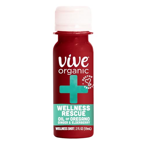 Vive Organic Wellness Rescue Shot de Jengibre, Saúco y Aceite de Orégano, 2 Oz - imagen 2