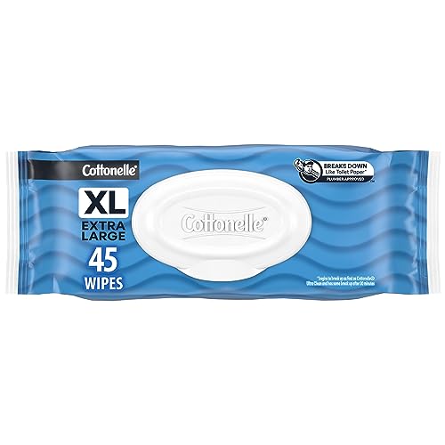 Toallitas Húmedas Desechables Cottonelle XL - 1 Paquete con Tapita, 45 Toallitas Flushables - imagen 5