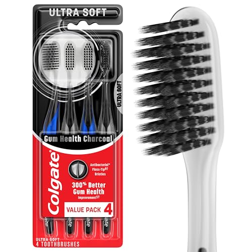 Cepillo de Dientes Colgate Gum Health con Cerdas Ultra Suaves y Punta de Hilo, Extra Suave para Encías y Dientes Sensibles, Paquete de 4 - imagen 1