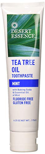 Pasta de Dientes Desert Essence con Aceite de Árbol de Té - Menta - 6.25 Onzas - Sabor Refrescante - Limpieza Profunda - Combate la Placa - Sal - imagen 4