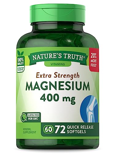 Magnesio de Nature's Truth | 400 mg | 72 Cápsulas Blandas | Tamaño Económico | Fórmula Extra Fuerte | Suplemento No OGM y Sin Gluten - imagen 5