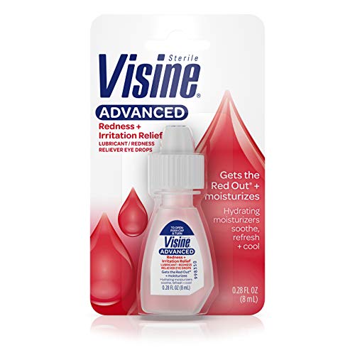 Gotas para los ojos Visine Advanced para aliviar enrojecimiento e irritación, humectan y refrescan ojos secos, 0.28 fl. oz - imagen 4