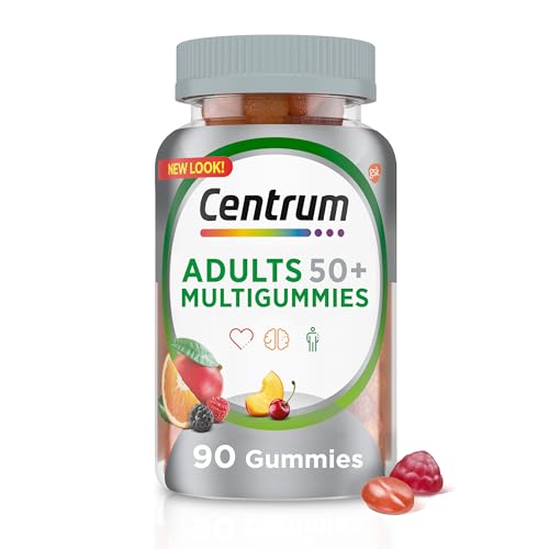 Centrum MultiGummies Multivitamínico Gummy para Adultos 50+, Suplemento con Calcio, Zinc y Vitaminas B y D, Sabor Frutas Variadas - 90 Unidades - imagen 4