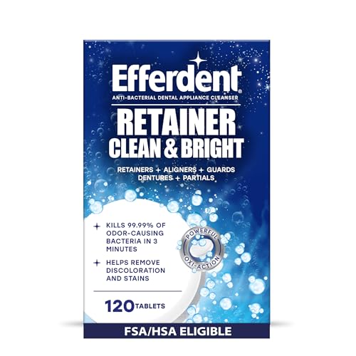 Tabletas Limpiadoras Efferdent para Retenedores, Protectores Bucales y Guardas Nocturnas, Limpias y Brillantes, 120 Contenidos, Limpiador Diario de 3 - imagen 2