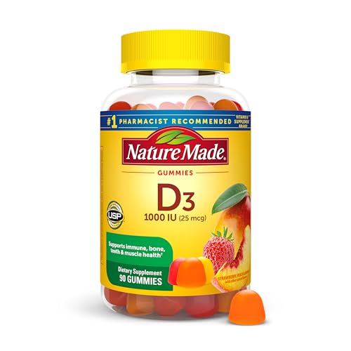 Gomitas de Vitamina D3 Nature Made 1000 IU, Apoyo para Huesos, Dientes, Músculos e Inmunidad, Suministro para 90 Días, 90 Gomitas para Adultos - imagen 2