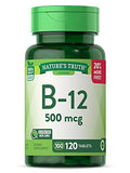 Vitamina B12 de Nature's Truth | 500 mcg | 120 Tabletas | Suplemento Vegano, Sin OGM y Libre de Gluten - imagen 1