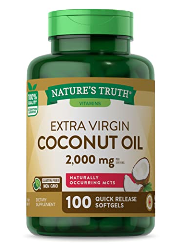 Suplemento de Aceite de Coco Nature's Truth | 100 Cápsulas Blandas | MCTs Naturales | Sin OGM y Sin Gluten - imagen 2